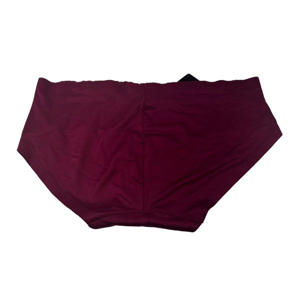Maidenform Womens 7 Large Panty Hipster Lace Waist Comfort Devotion Burgundy New - Picture 2 of 8